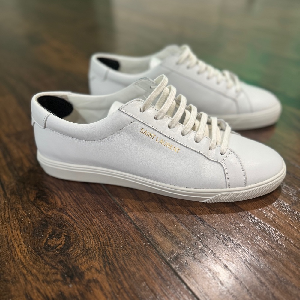 Gently worn  Saint Laurent Andy leather sneakers